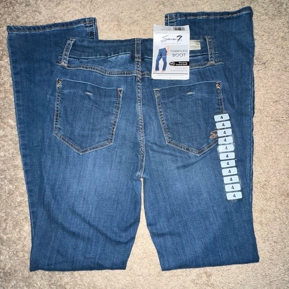 NWT Seven7 High Rise TUMMYLESS MICRO BOOT CUT JEAN Harlem Color Sz 4 - Picture 7 of 13
